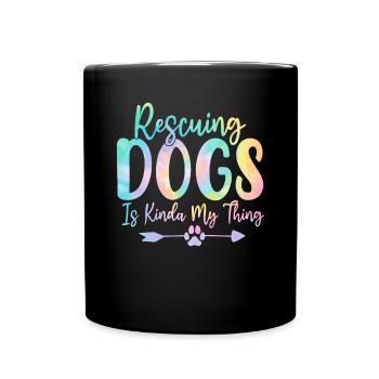 Sauver des chiens, c’est un peu mon truc Dog Tie Dye - Mug uni - noir - Devant