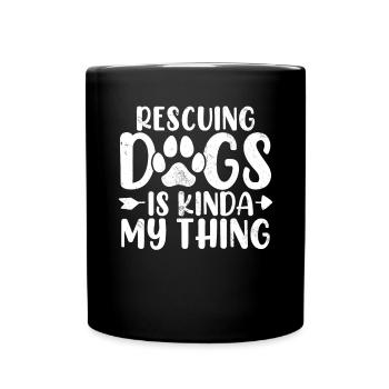 Sauver des chiens, c’est un peu mon truc, patte d’adoption de chien - Mug uni - noir - Devant