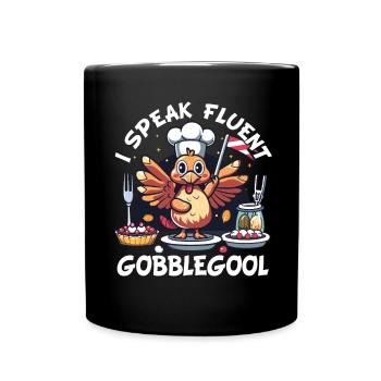 Gobblegool Dinde Thanksgiving - Mug uni - noir - Devant
