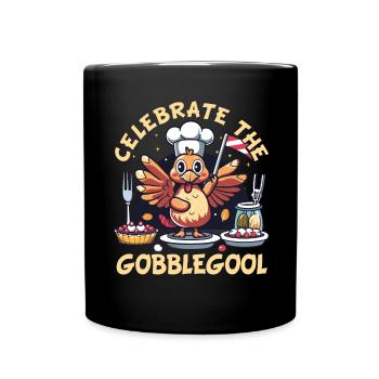 Gobblegool Dinde Thanksgiving - Mug uni - noir - Devant