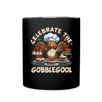 Gobblegool Dinde Thanksgiving - Mug uni - noir - Devant