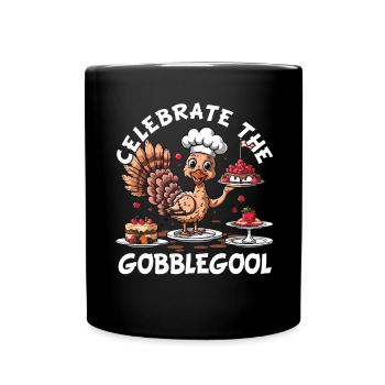 Gobblegool Dinde Thanksgiving - Mug uni - noir - Devant