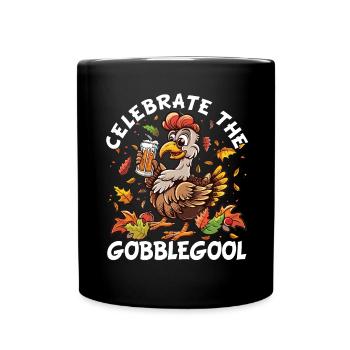 Gobblegool Dinde Thanksgiving - Mug uni - noir - Devant