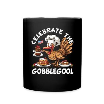 Gobblegool Dinde Thanksgiving - Mug uni - noir - Devant
