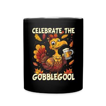Gobblegool Dinde Thanksgiving - Mug uni - noir - Devant