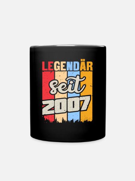 Birthday Man Wife. Year of birth 2007 Vintage - Full Colour Mug - black