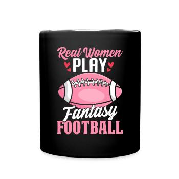 De vraies femmes jouent à Fantasy Football FFL Girls - Mug uni - noir - Devant
