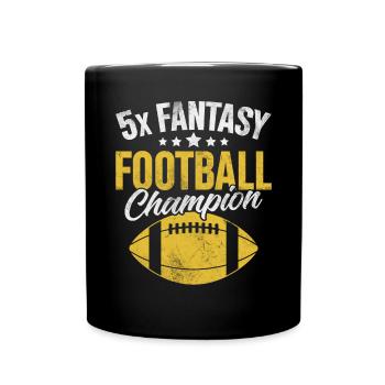 5x Fantasy Football Champion FFL Champ Football - Mug uni - noir - Devant