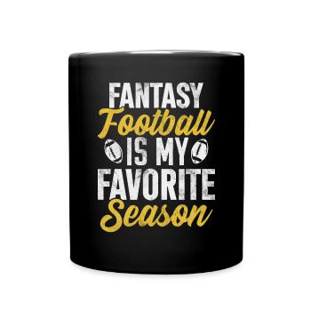 Fantasy Football est ma saison préférée Funny FFL - Mug uni - noir - Devant