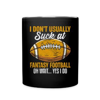 Je ne suis pas nul au Fantasy Football Commish FFL en dernier - Mug uni - noir - Devant