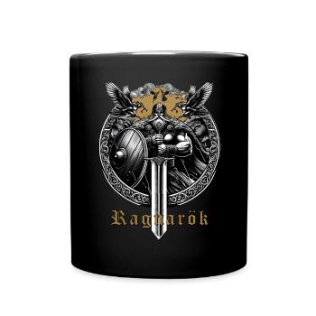 Ragnarök - Viking Warrior in Epic Norse Apocalypse - Full Colour Mug - black - Front