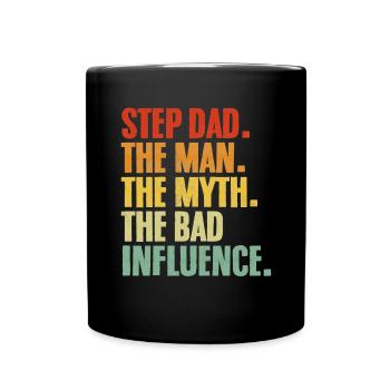 Beau-père L’homme Le mythe Beau-père rétro Autre - Mug uni - noir - Devant