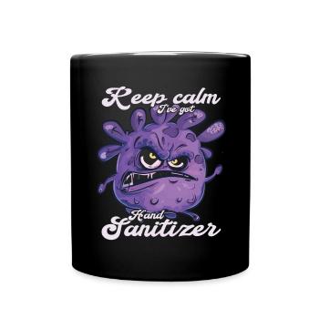 Hand sanitizer Hand washing - Full Colour Mug - black - Front
