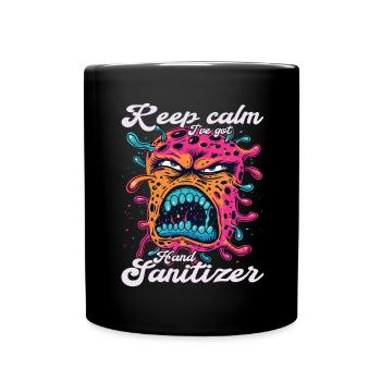 Hand sanitizer Hand washing - Full Colour Mug - black - Front