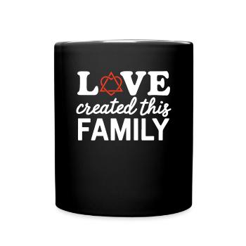 L’amour a créé cette famille d’adoption drôle en famille d’accueil - Mug uni - noir - Devant