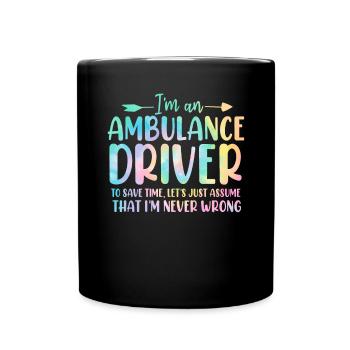 Chauffeur d’ambulance Tie Dye First Aid EMS Emergency - Mug uni - noir - Devant