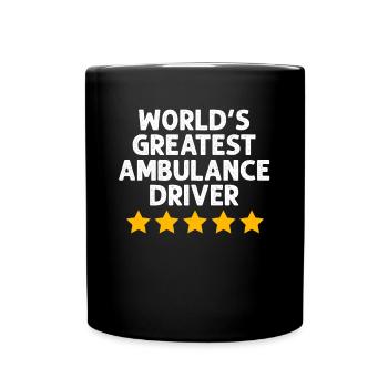 Funny Ambulance Driver EMS Paramedic Emergency - Full Colour Mug - black - Front