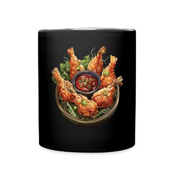 Chinese Food Crab Rangoon Meme Lustig - Tasse einfarbig - Schwarz - Vorne