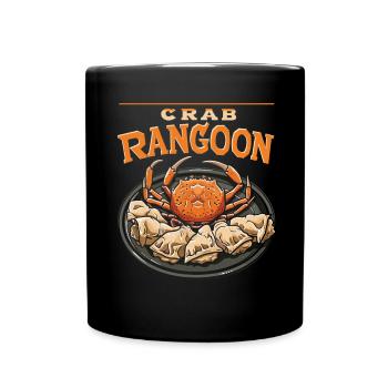 Chinese Food Crab Rangoon Meme Lustig - Tasse einfarbig - Schwarz - Vorne