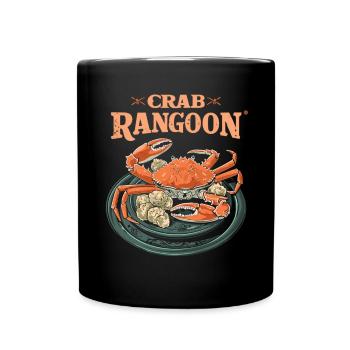 Chinese Food Crab Rangoon Meme Lustig - Tasse einfarbig - Schwarz - Vorne