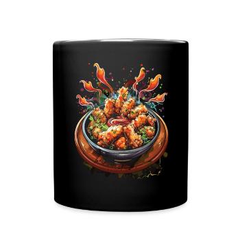 Chinese Food Crab Rangoon Meme Lustig - Tasse einfarbig - Schwarz - Vorne