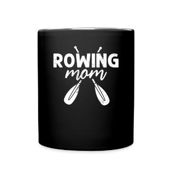 Rowing Mom Funny Rowing Coxswain Rower Mom - Full Colour Mug - black - Front