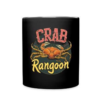 RF Chinese Food Crab Rangoon Meme Funny - Full Colour Mug - black - Front