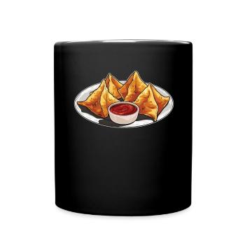 RF Chinese Food Crab Rangoon Meme Funny - Full Colour Mug - black - Front
