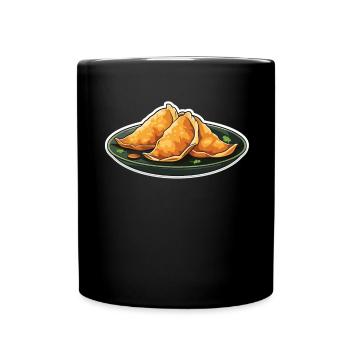 RF Chinese Food Crab Rangoon Meme Funny - Full Colour Mug - black - Front