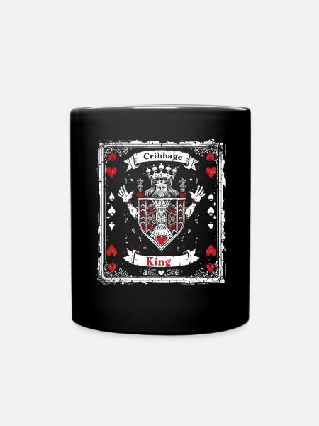Cribbage King Graphic Lustiges Cribbage - Tasse einfarbig - Schwarz