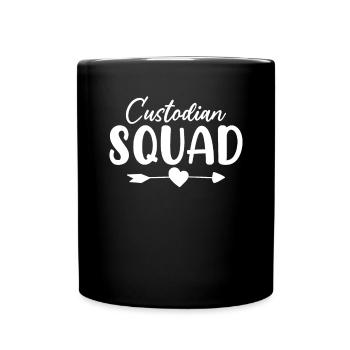 Hausmeister Squad Lustige Schule Reinigung Hausmeister - Tasse einfarbig - Schwarz - Vorne