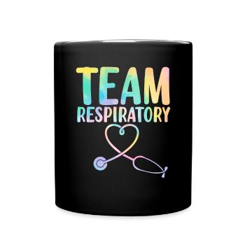 Thérapie respiratoire Tie Dye Pneumologue - Mug uni - noir - Devant