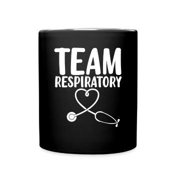 Atemtherapie Pneumologe Peds RT Lustig - Tasse einfarbig - Schwarz - Vorne