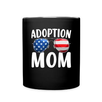 Adoption Maman USA Drapeau Lunettes de soleil Famille d’accueil - Mug uni - noir - Devant