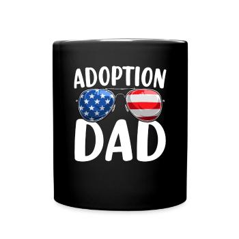 Adoption Papa USA Drapeau Lunettes de soleil Famille d’accueil - Mug uni - noir - Devant