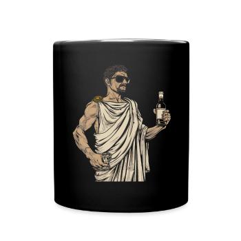 Tenue de fête Toga drôle - Mug uni - noir - Devant