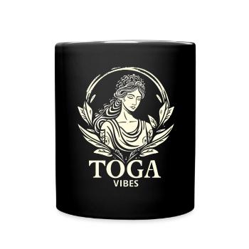 Tenue de fête Toga drôle - Mug uni - noir - Devant
