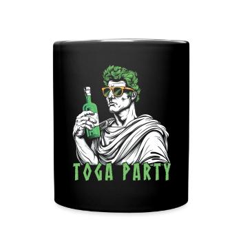 Tenue de fête Toga drôle - Mug uni - noir - Devant