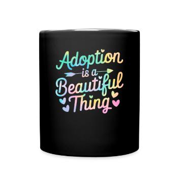 L’adoption est une belle chose Tie Dye drôle - Mug uni - noir - Devant
