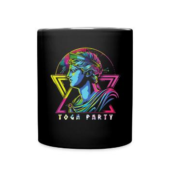 Tenue de fête Toga drôle - Mug uni - noir - Devant