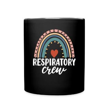 Thérapie respiratoire Boho Arc-en-ciel Funny Healthcare - Mug uni - noir - Devant