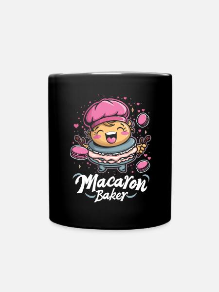Macaron-liebhaber Macaron Baker - Tasse einfarbig - Schwarz