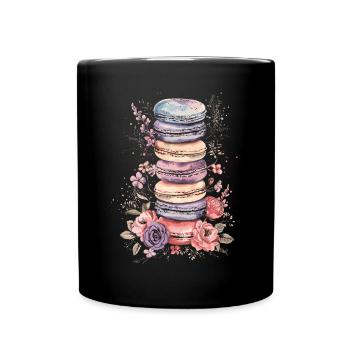 Macaron lovers Macaron Baker - Full Colour Mug - black - Front