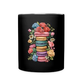 Macaron lovers Macaron Baker - Full Colour Mug - black - Front