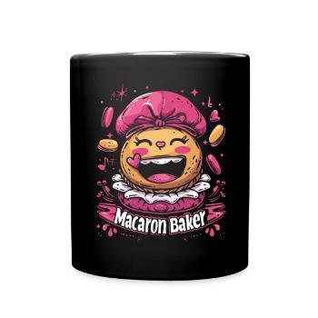 Macaron lovers Macaron Baker - Full Colour Mug - black - Front