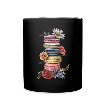 Macaron lovers Macaron Baker - Full Colour Mug - black - Front