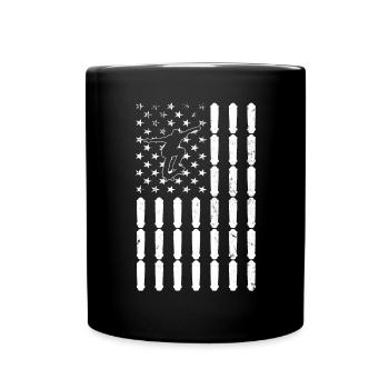 Lustiges Skateboarden Amerikanisch USA Flag Skating - Tasse einfarbig - Schwarz - Vorne
