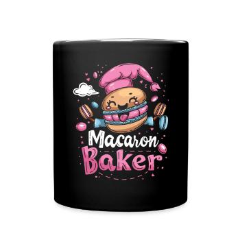 Macaron lovers Macaron Baker - Full Colour Mug - black - Front