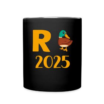 Duck Pension 2025 Pension Retirement Grandpa Grandma Pensioner - Full Colour Mug - black - Front