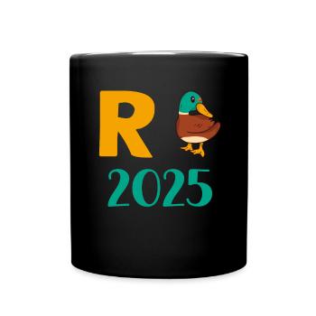 Duck Pension 2025 Pension Retirement Grandpa Grandma Pensioner - Full Colour Mug - black - Front